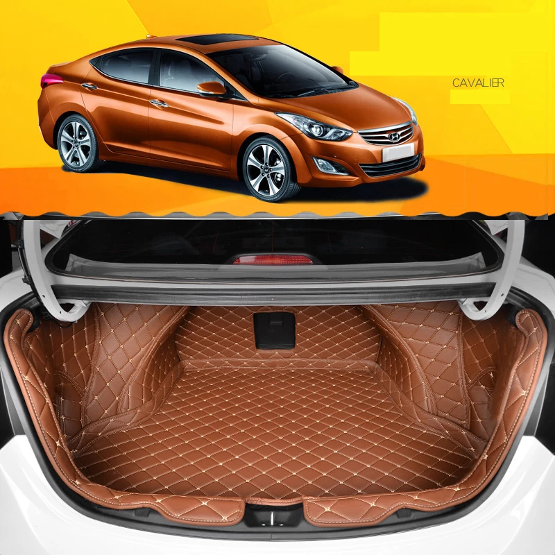 3D коврики для багажника hyundai elantra Avante кожаный коврик автомобиля груза 2011 2012 2013 2014
