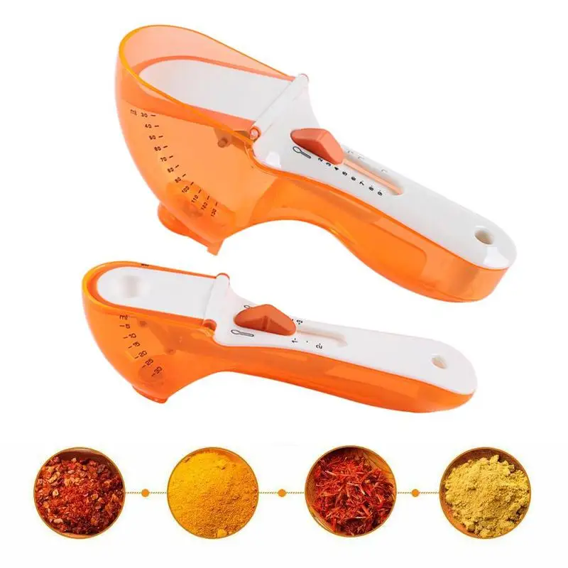 Регулируемые измерительные ложки и чашки с магнитными застежками для