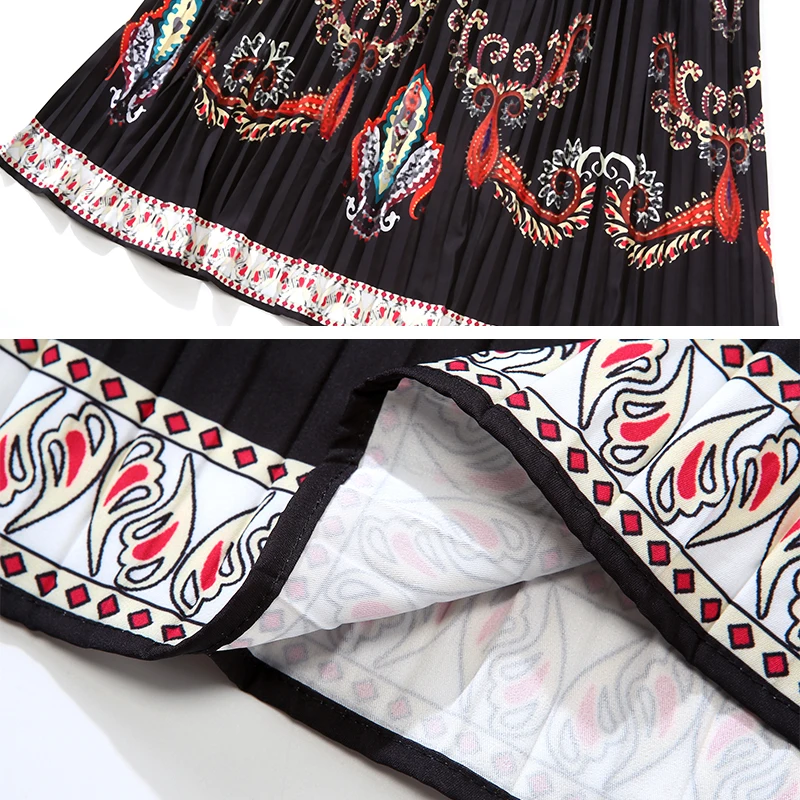 

2021 spring dress long sleeve dresses vintage print slim pleated dress elegant high waist fashion turn-dwon collar shirt dress