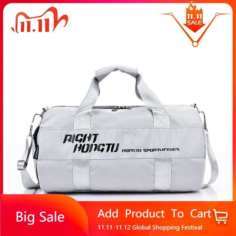 

Fashion Cylindrical Tote Travel Bag Wet and Dry Separation Gym Bag Shoes Organizer Weekend Bag Duffel Handbag Yoga Sport Bags
