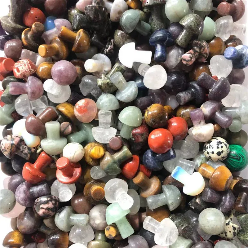 

Hot quartz crystal crafts Spiritual Healing product Mixed material mushroom for sale