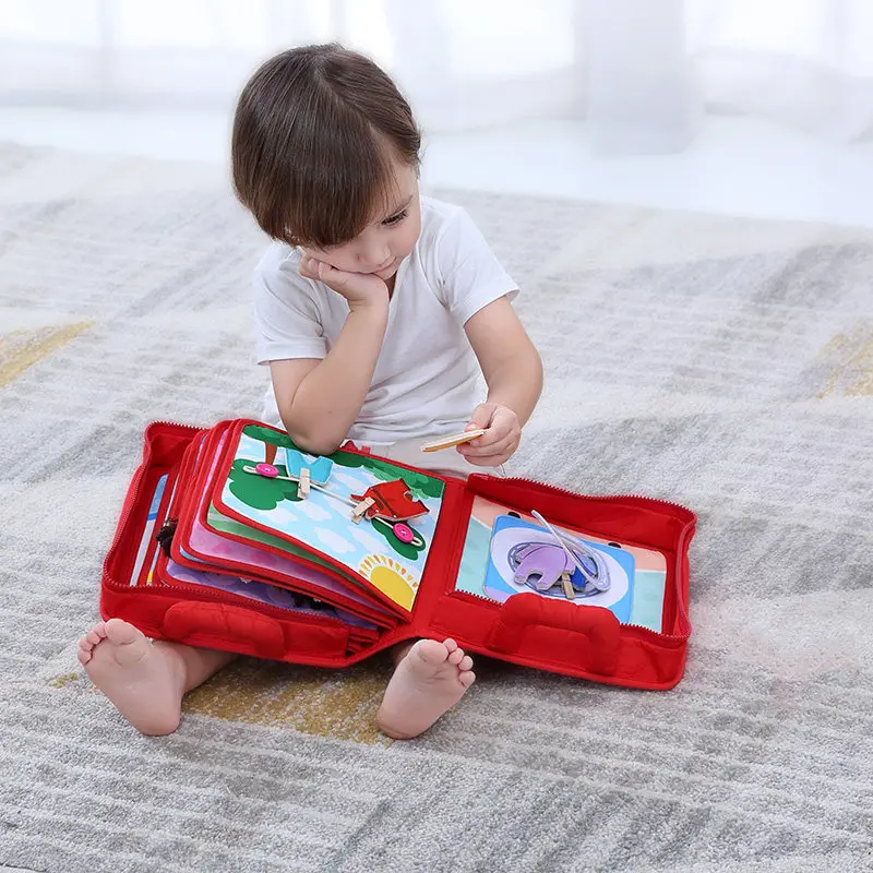 

Baby Early Education Toys Jollybaby Montessori Soft Preschool Educational Cloth Book for Children Intelligence Training