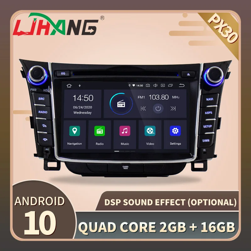 LJHANG Android 10 автомобильный dvd плеер для HYUNDAI i30 Elantra GT 2012 2016 GPS Navi WIFI 2 Din мультимедиа