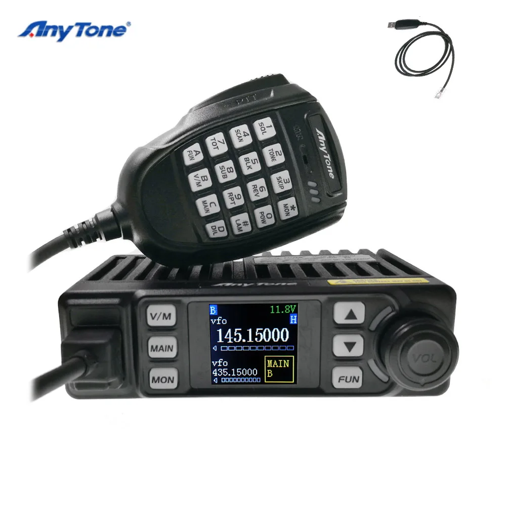Рация AnyTone AT 779UV VHF 144 146 UHF 430 440MHz мини мобильная радиостанция двухдиапазонный