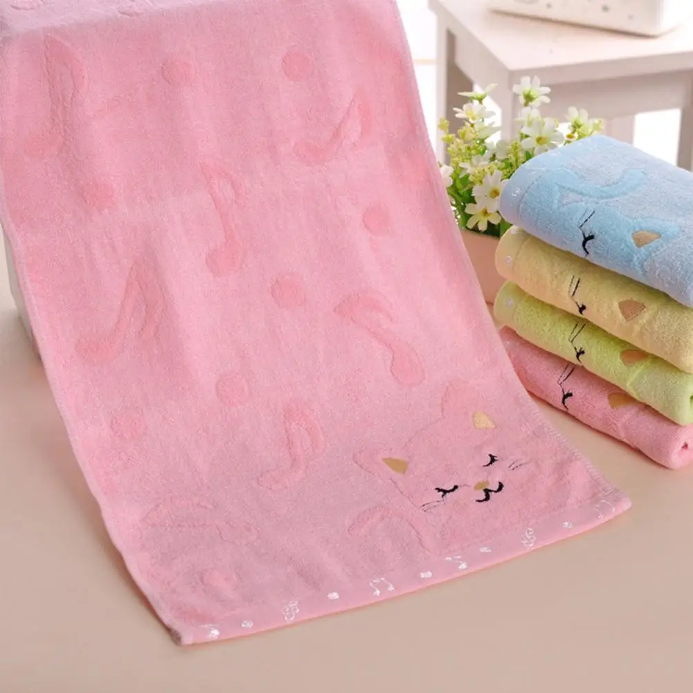 1pcs Children Cute Towel Cotton Bamboo Fiber Lovely Washcloth Bath Infant Feeding Cloth Supplies Soft Baby Ba L7V1 | Мать и ребенок
