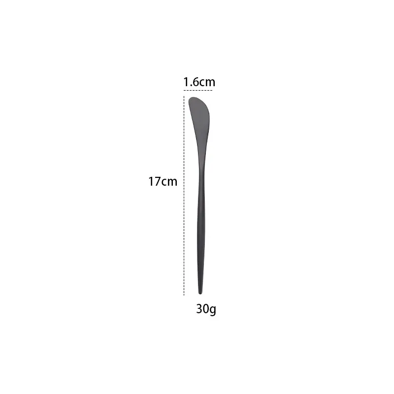 1pc butter knife Черный набор столовых приборов из нержавеющей стали, вилки, ложки, ножи, столовое серебро, Корейская кухня, палочка для еды, столовая посуда, набор посуды, Прямая поставка - Цвет: 1pc butter knife