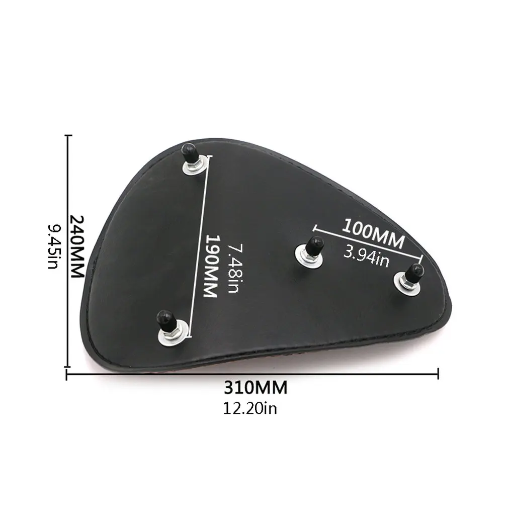 

New Universal Motorcycle Leather Retro Vintage Crocodilian Seat Leather Seats Racer Spring Solo Driver Seat Cushion