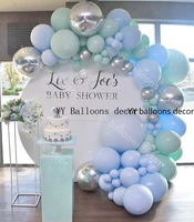 113pcs balloon garland kit balloon arch tiffany blue sliver chrome wedding bridal shower birthday party baby shower decoration