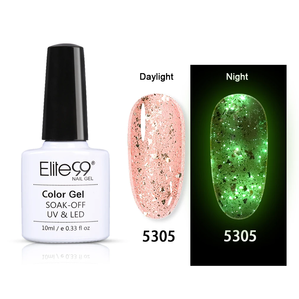 Elite99 световой розовое золото лак для ногтей Гель-лак Сияющий Блестящий