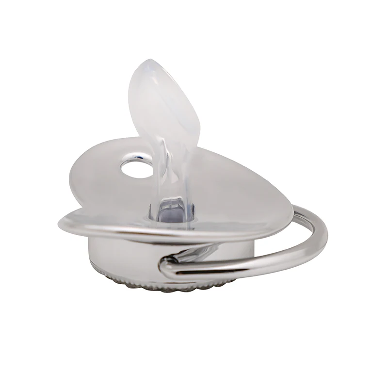 Новая серебряная детская соска со стразами блестящая Соска клипса цепочка для