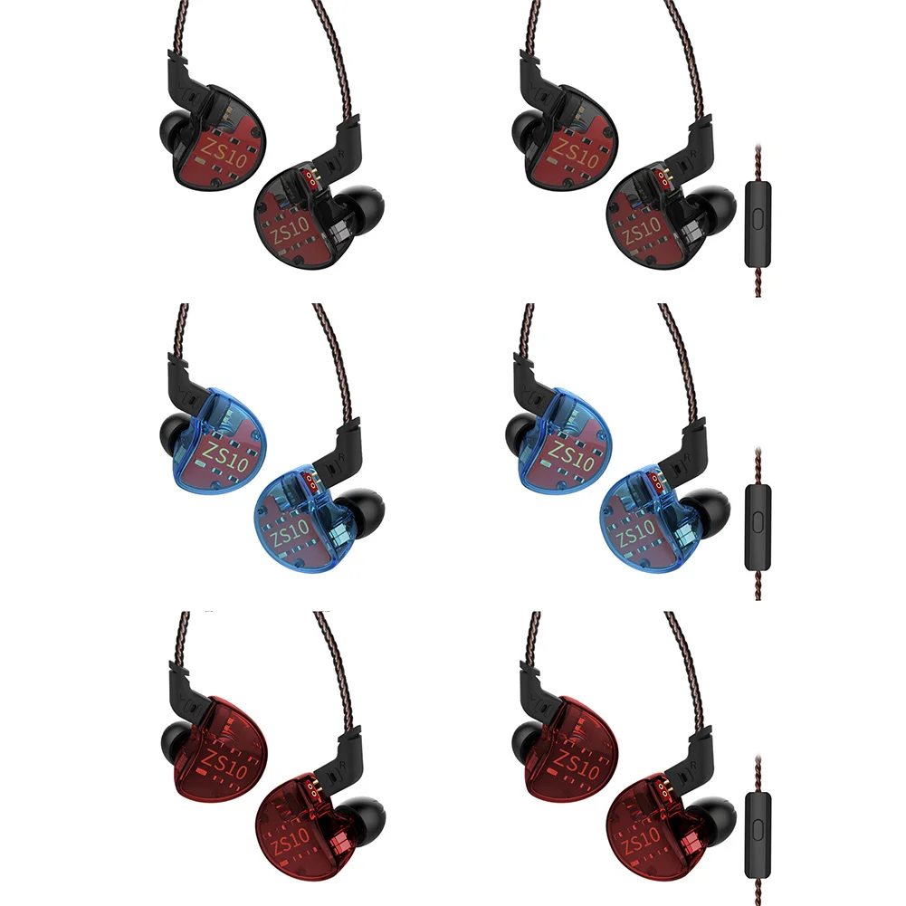

In Ear Earphone Dynamic Monitor Earbud HIFI ZS10 3.5mm Wired Headset Earphone HIFI Bass Noise Cancelling Earbuds