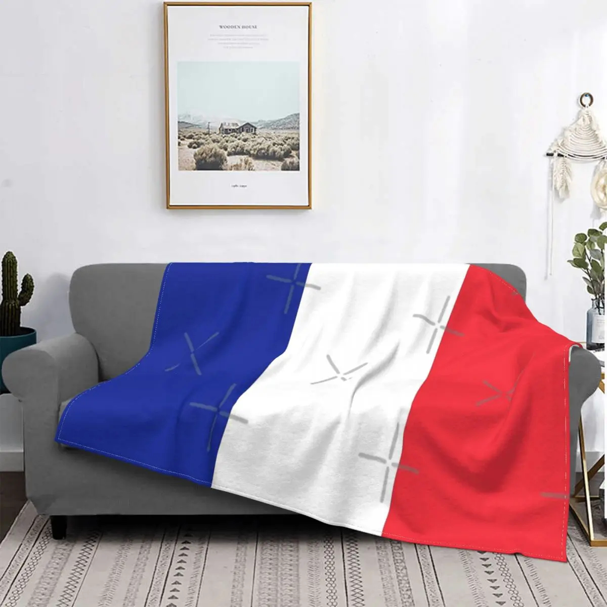 

Manta con bandera de Francia, colcha para cama, manta a cuadros para bebé, manta Kawaii, ropa de cama de algodón