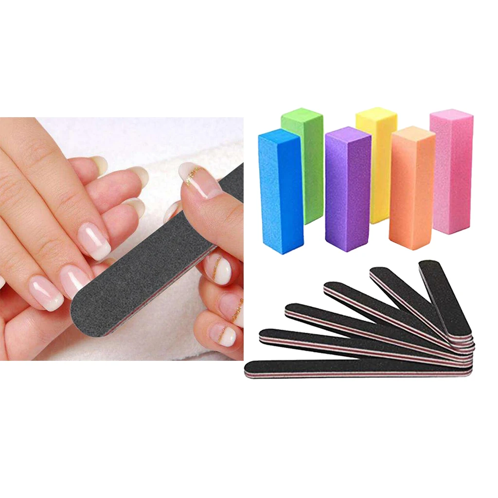 

12 Nail Art Sanding Files Block Nails Buffers Acrylic Gel Polishing Buffing Tool