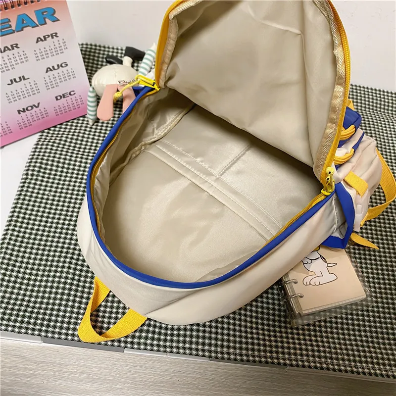 

Student A4 Book Backpack Waterproof Nylon Women Rucksack With Top Handle Female Lovely Travel Bagpack School bag For Teenager