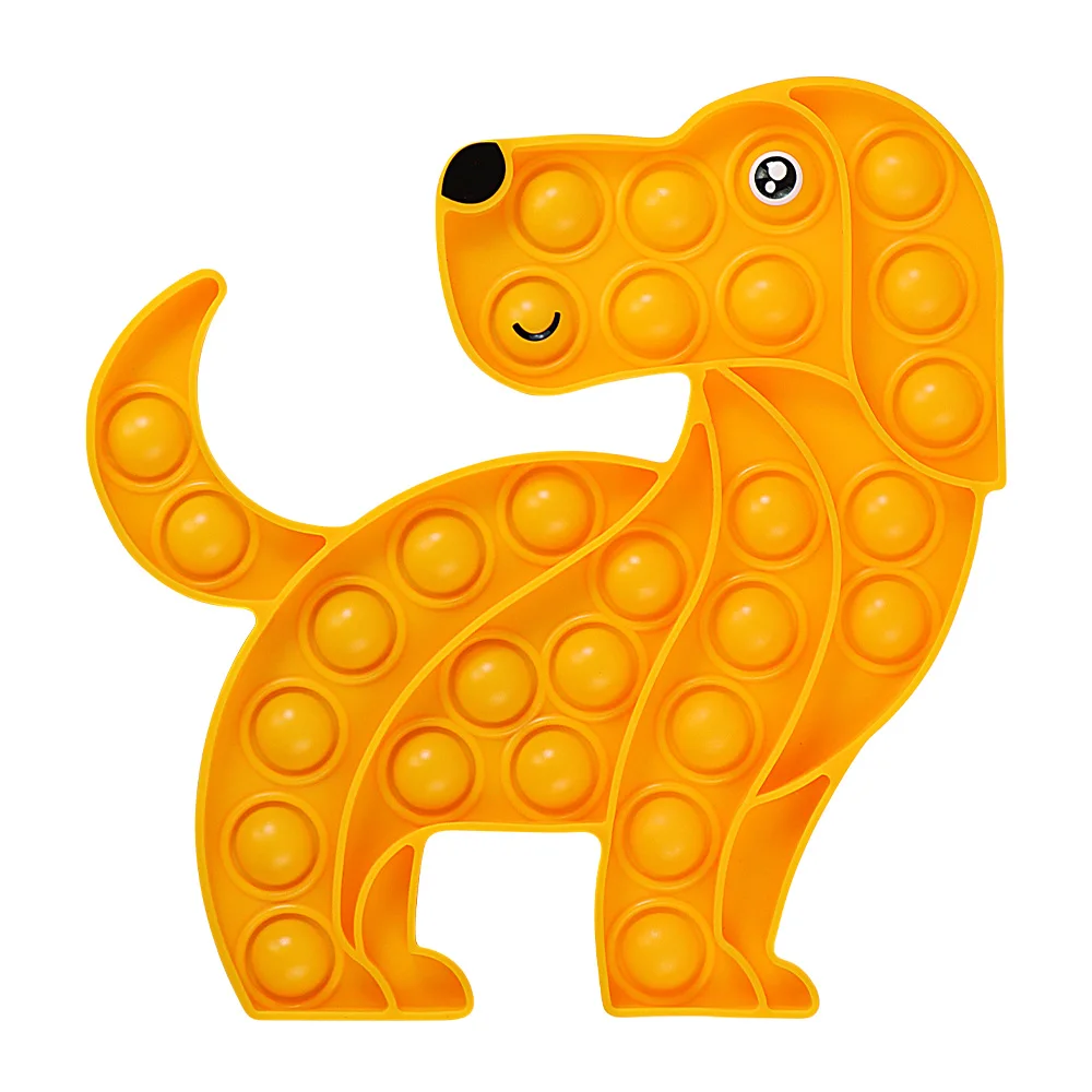 

Funny Fidget Toy Orange Dog for Children Boys and Girls Adult Anti-stress Reliver Toys Push Mini Learning Toys