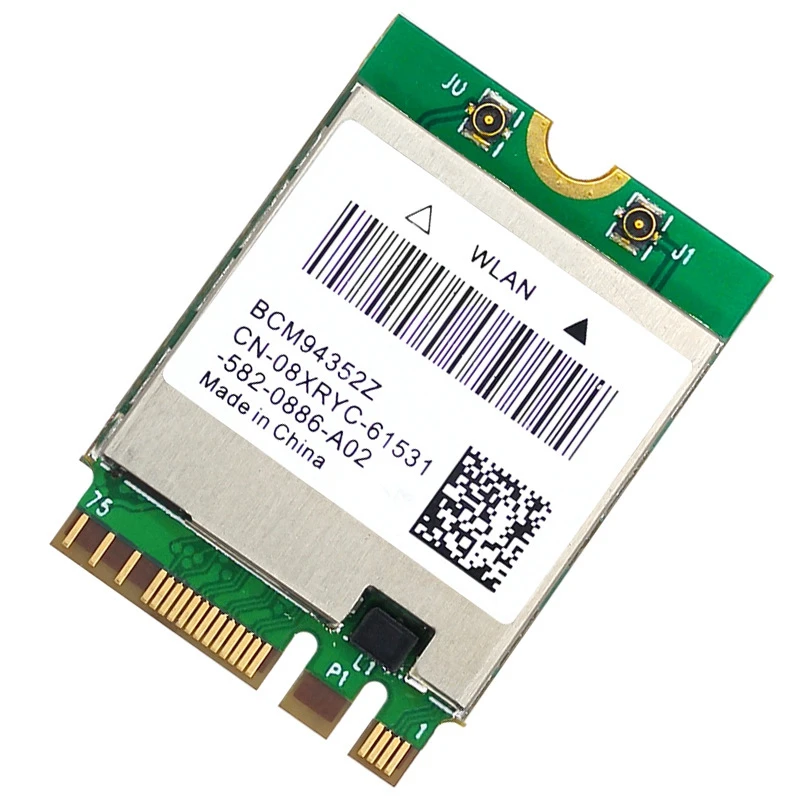 Network Card with 8DB Antenna BCM94352Z 1200Mbps 5G/2.4G Dual Band BT4.0 M.2 NGFF for Hackintosh MAC