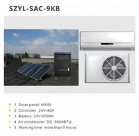 Solar Air Conditioner DC power 9000BTU Solar power system 48vdc solar air conditioner for home