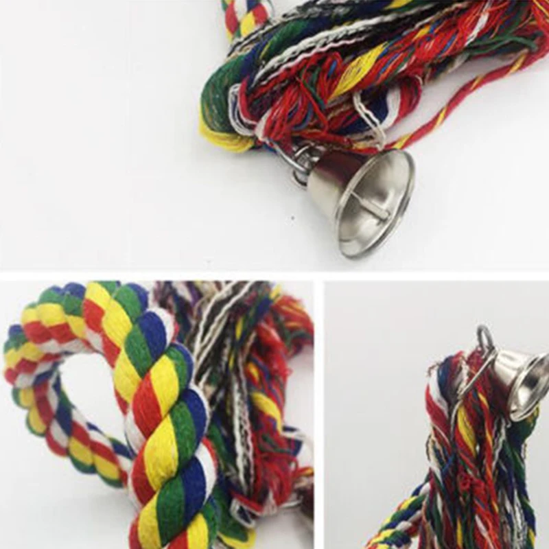 Хлопчатобумажная ткань жердочка для птицы Игрушка хлопок стойка сидения