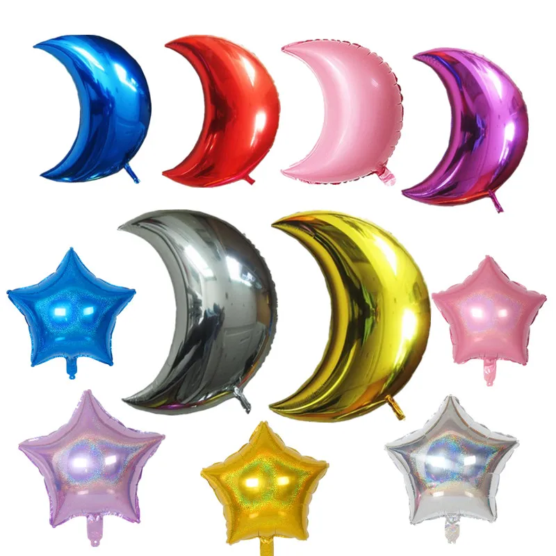 1 шт. 36 дюймов 18 Луна Звезда большие воздушные шары на день рождения вечерние