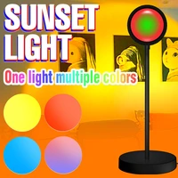 led sunset light usb rainbow projection lamp 5v neon ambient light led night lamp bulb 15 colors photo filter indoor photography