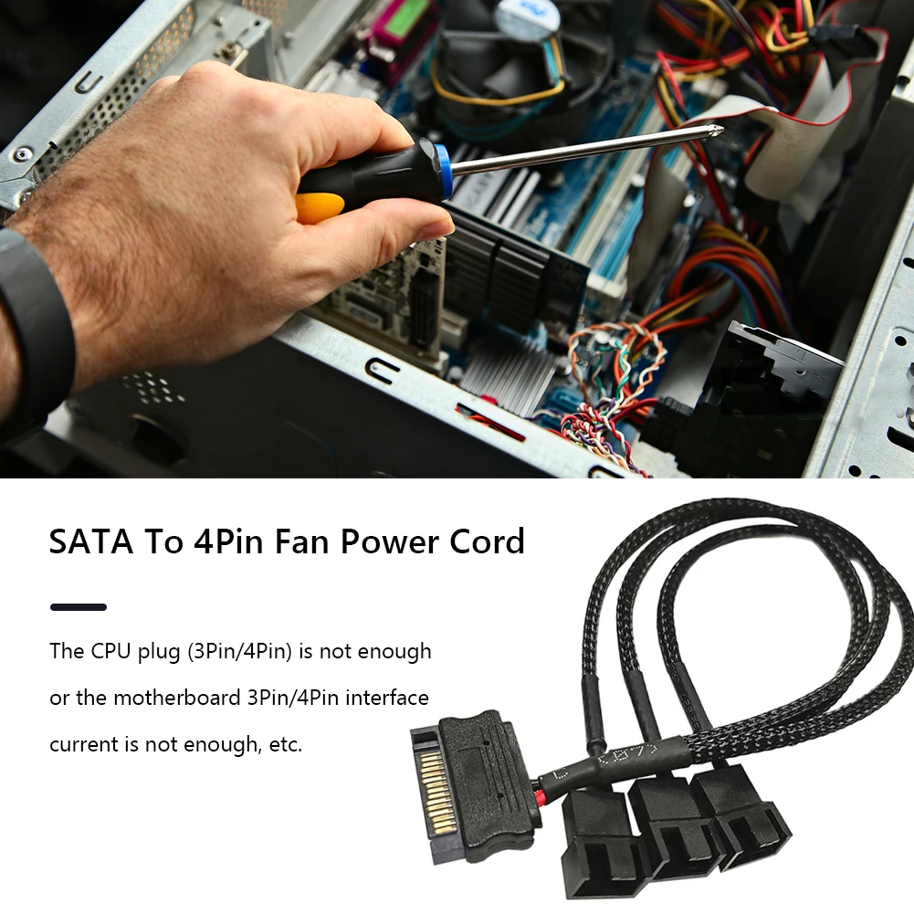 SATA от 1 до 3 4 5 4-контактный Мощность провода 12V PC охлаждающая подставка