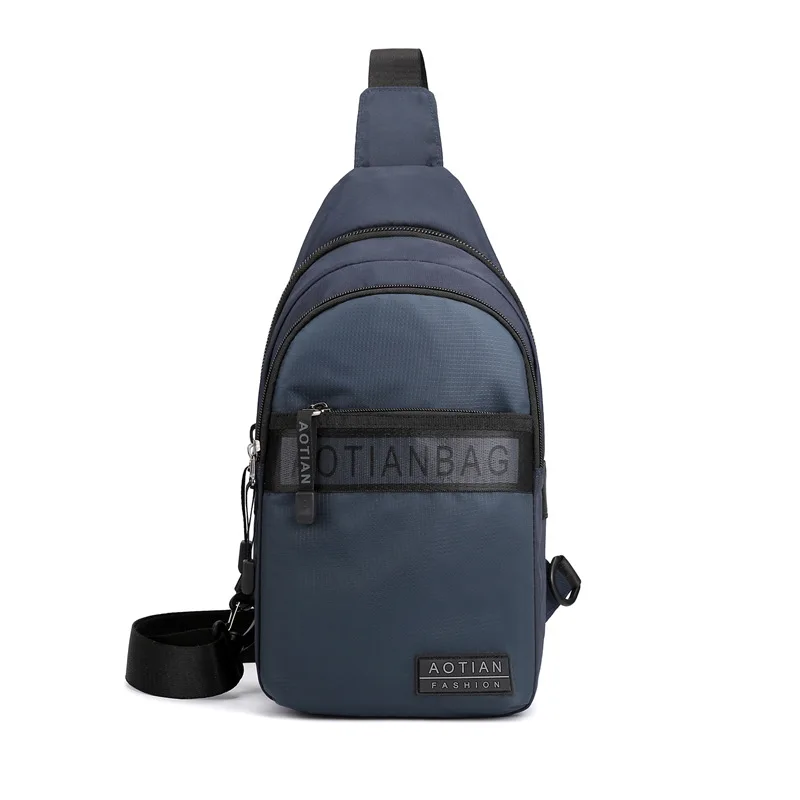 

Waist Bag Men's Large Capacity Chest Bag Summer-Proof Oxford Cloth Shoulder Messenger Bag Korean Casual Sports Fashionable Bag