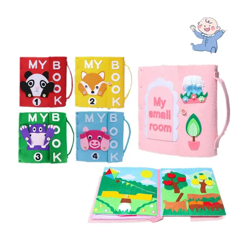 3D Детская Ткань Книга DIY Нетканая запись ручная интеллектуальная пазл детская