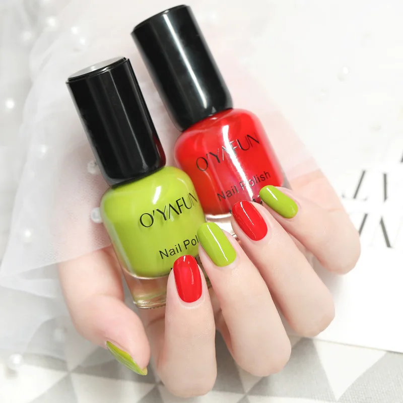 Quick-drying Nail Polish No-baking Candy Color Paint Non-toxic Art Pigment Varnish Environmentally Friendly | Красота и здоровье