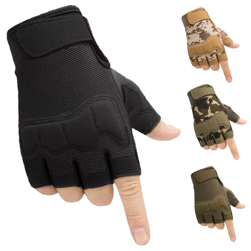 Мотоциклетные перчатки без пальцев военные защитные тактические митенки с