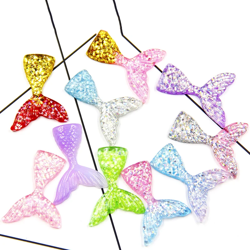 2 шт/10 шт хвост русалки амулеты для клейкие аксессуары наполнитель дополнение