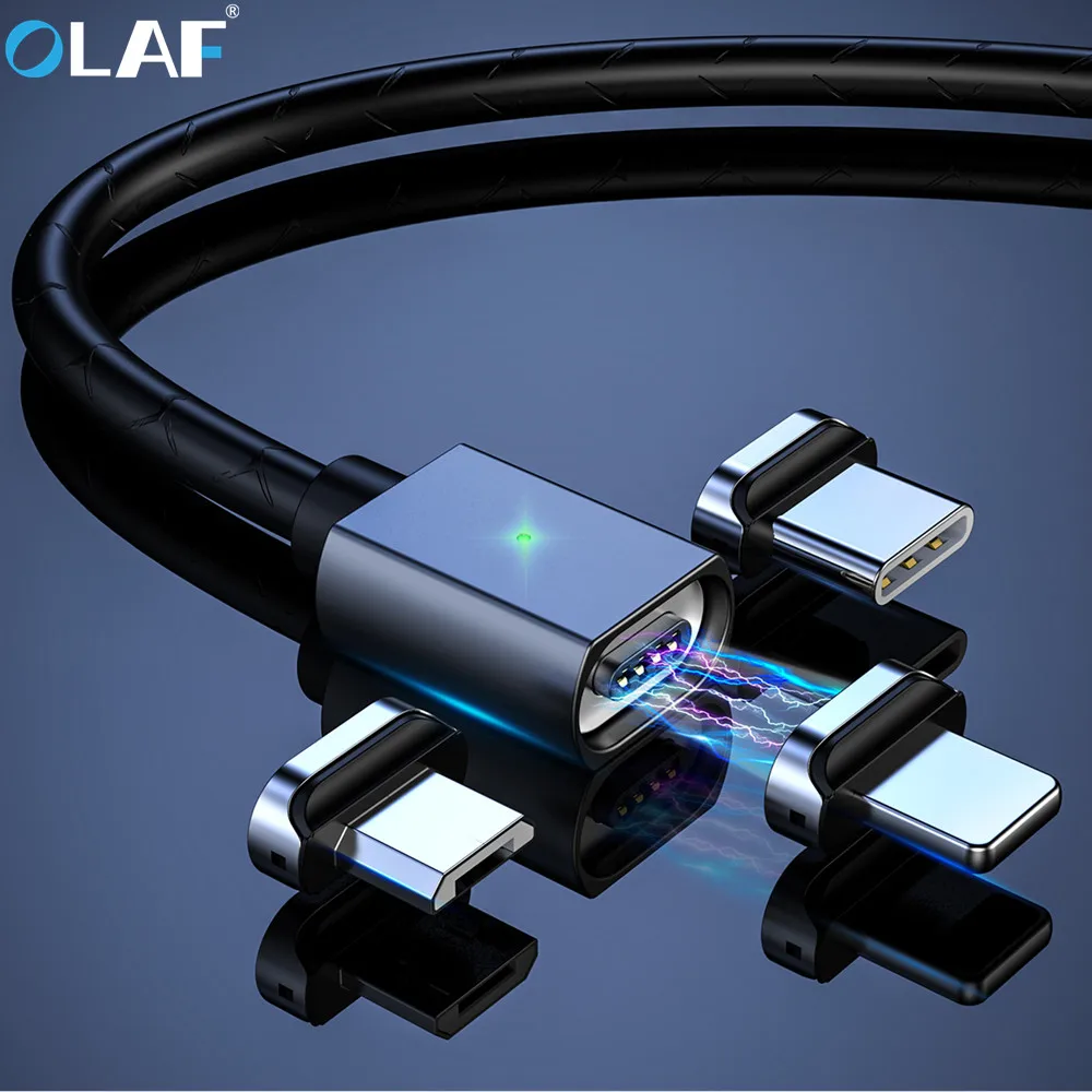 Магнитный кабель Micro USB для iPhone Samsung 3A провод быстрой зарядки и передачи данных
