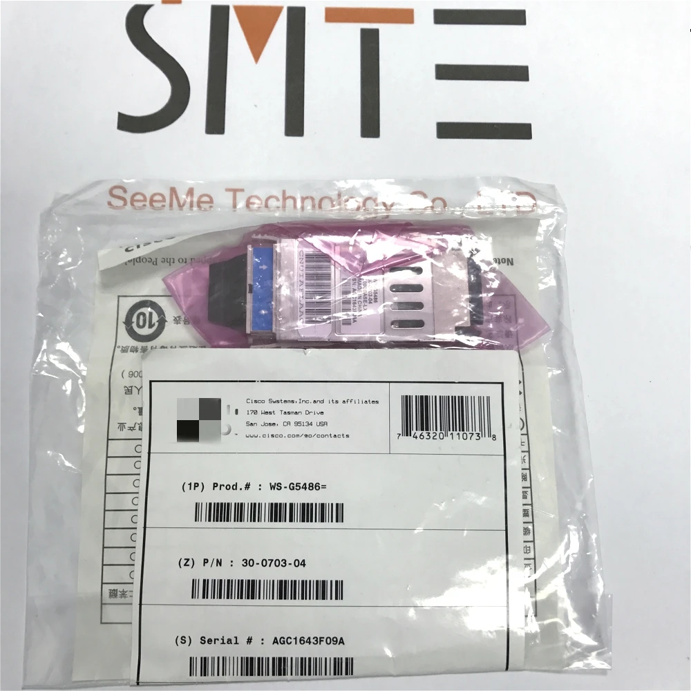 Оригинальный WS-G5486 = GBIC 1000BASE-LX 30-0703-04 AGC1643F09A одномодовый оптоволоконный для CISCO