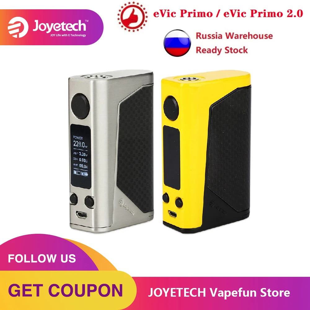 Joyetech eVic Primo 2,0 TC Mod 228 Вт огромная мощность подходит UNIMAX 2/RTA RBA RDTA Танк Vape электронная сигарета Primo мод без батареи 18650