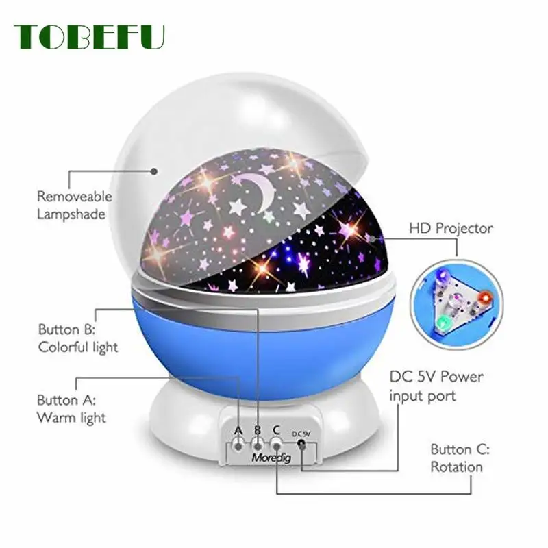 Новинка светящиеся игрушки романтическое звездное небо светодиодный проектор