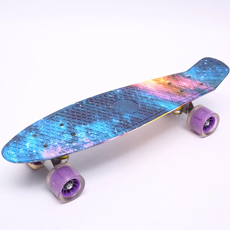 

Mini Cruiser Skateboard 22Inch Fish Board Children Scooter Longboard Penny Board Skate Board for Beginners Teens