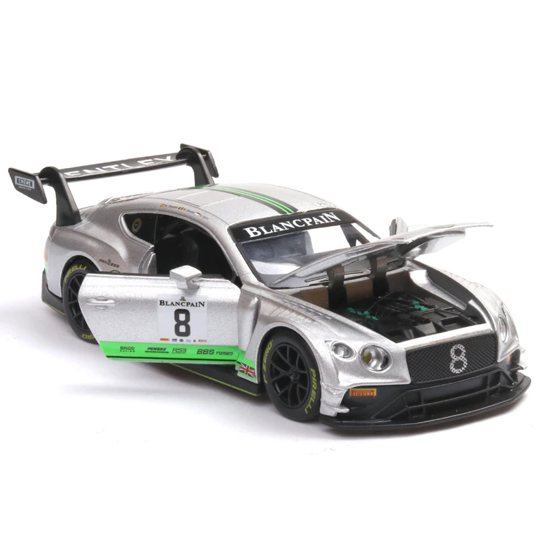Высокая моделирования 1:32 Bentleys Continentals GT3 Diecasts Супер гоночный автомобиль детская