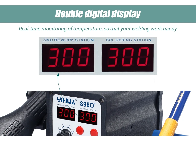 Инструмент для ремонта ячеек паяльная станция большой мощности YIHUA898D + горячий