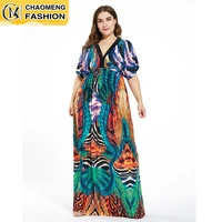 plus size fashion bohemian clothing v neck batwing sleeve summer elegant long beach dress femme robe floral vestidos for women