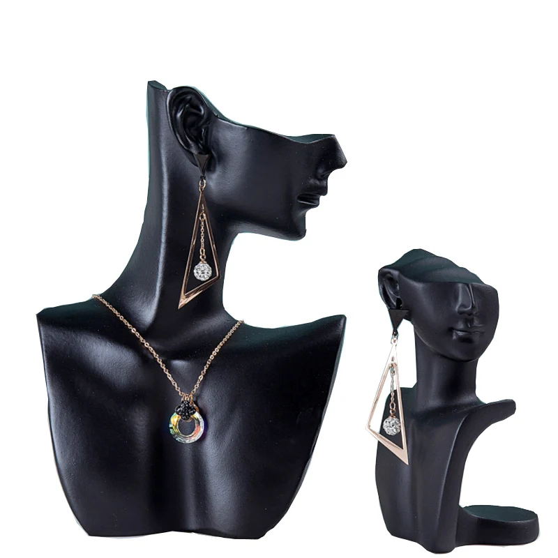 

Fashion Small Beautiful Girl Resin Model Earrings Necklace Jewellery Stand Necklace Display Earring Display Stands Jewelry