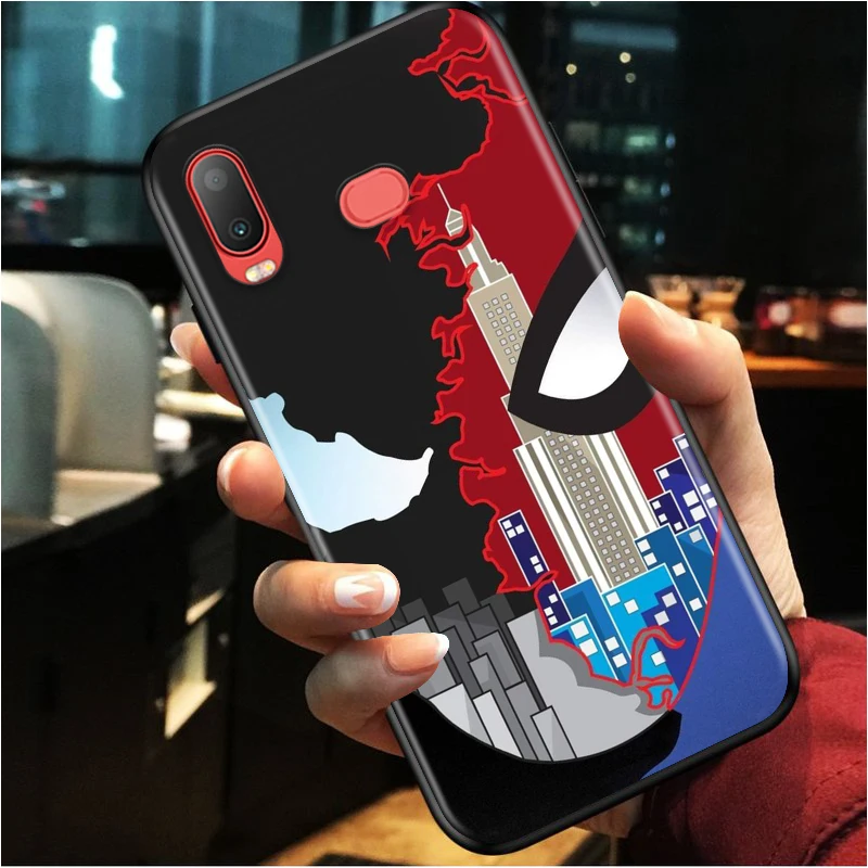 

Marvel superhero Spiderman for Samsung A3 A5 A6 A7 A8 A9 A6S A750 A8S 2016 2017 2018 Star Plus TPU Black Phone Case