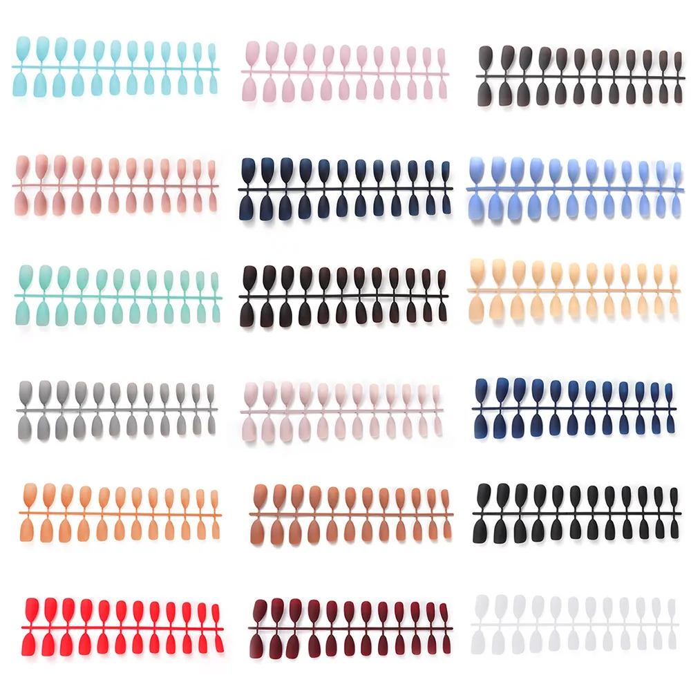 24 шт./лист накладные матовые накладки искусственный чип аксессуары для