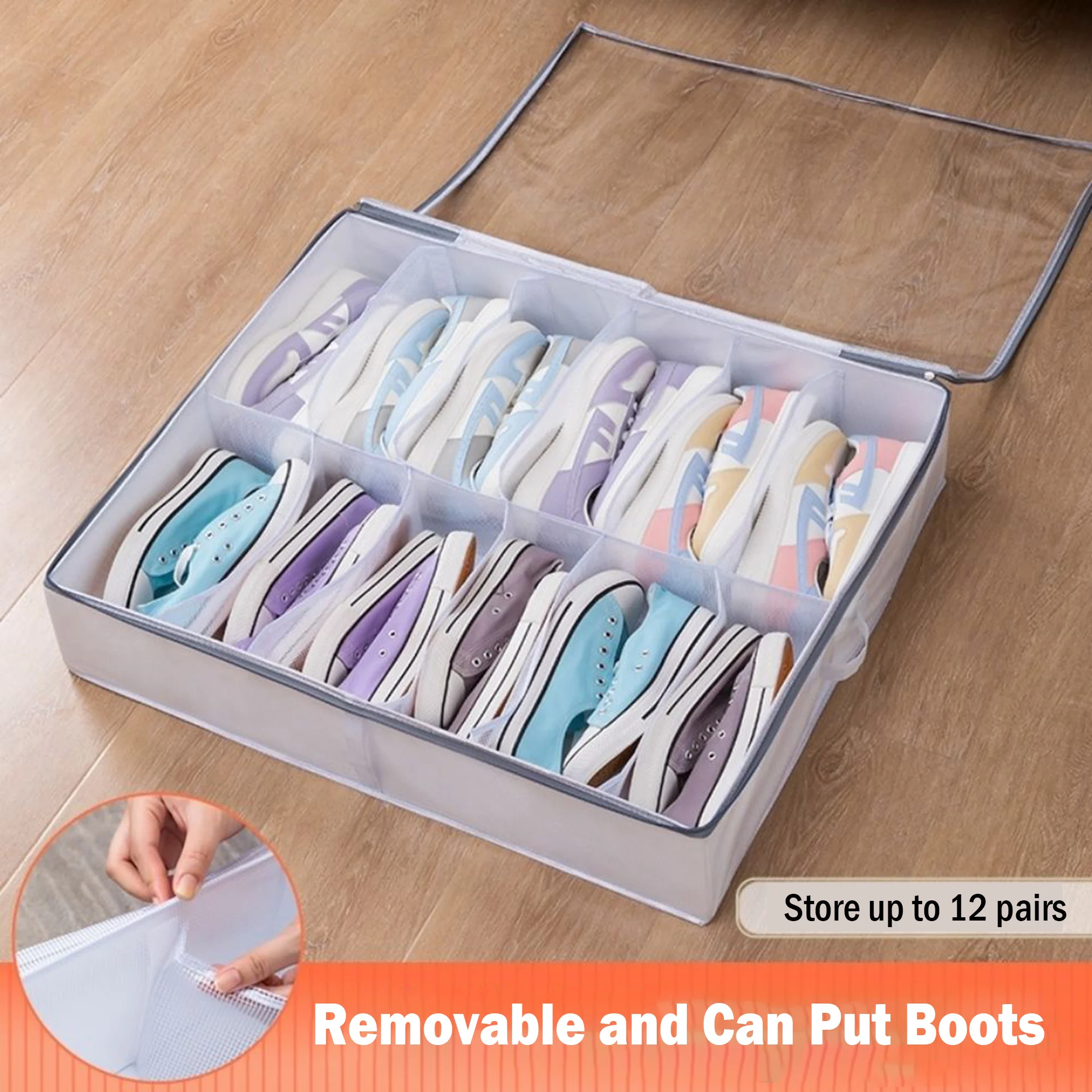 Прозрачная коробка для обуви ящик-органайзер хранения складная домашние коробки