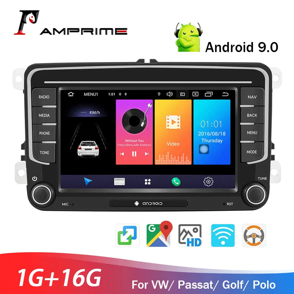 Автомобильный мультимедийный плеер AMPrime 2 Din 7 дюймов Android 9 0 для