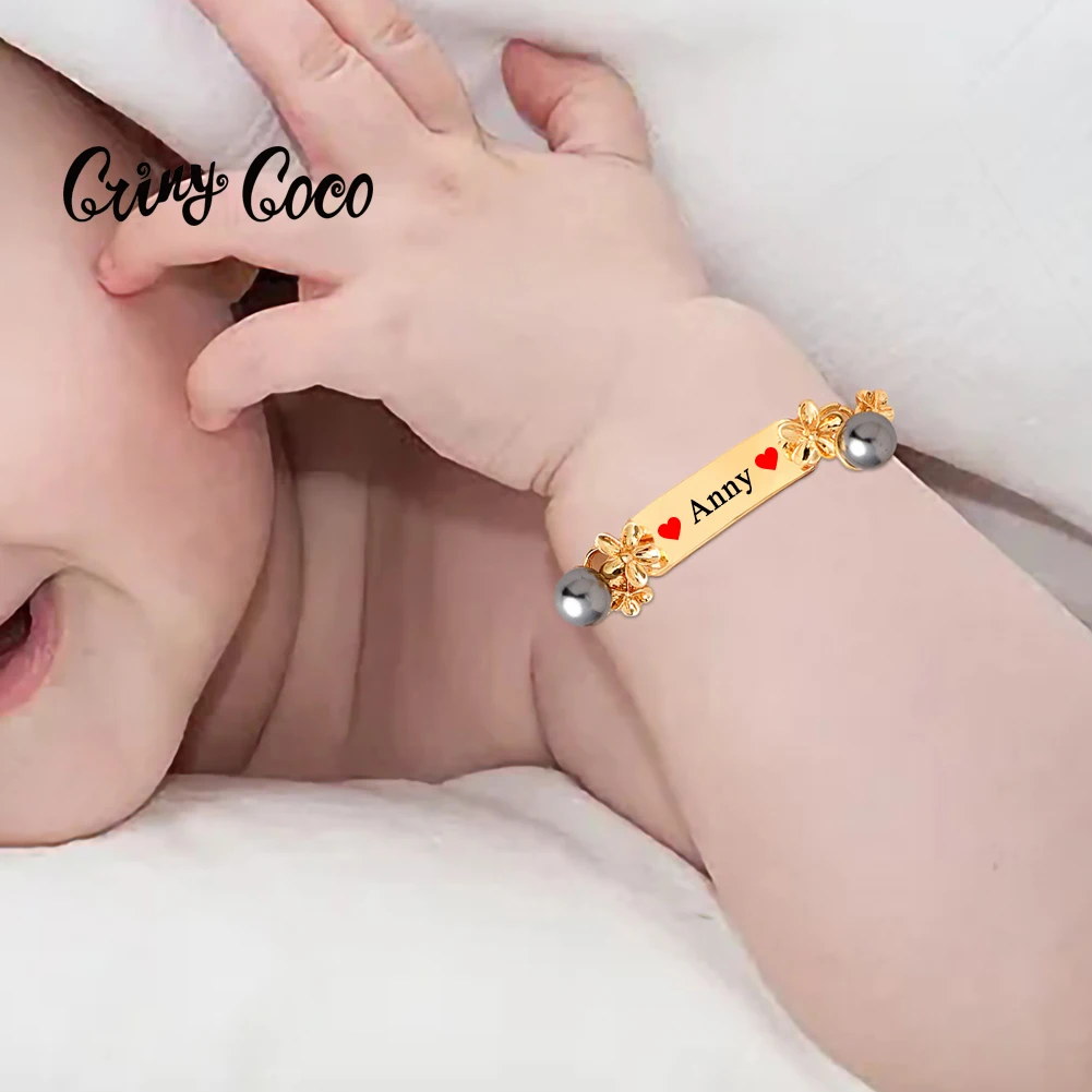 

Браслет Cring Coco Персонализированная с именем ребенка, Гавайские ювелирные изделия из зефира, Микронезия, на заказ