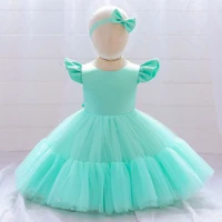 cap sleeves toddler kid girls dress green tulle tutu robe enfant fille party wedding birthday dresses for girl children dress