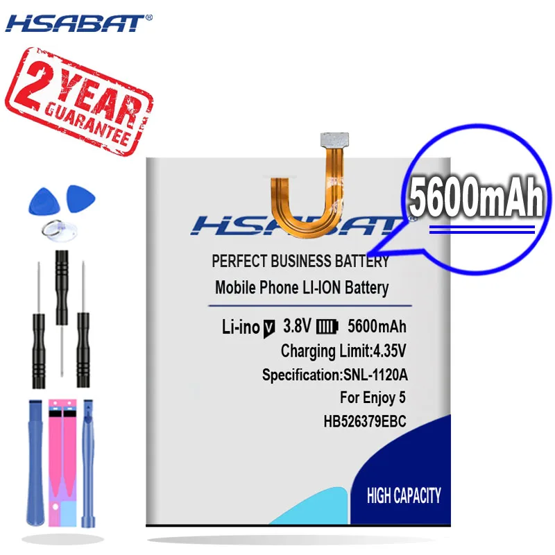 Новые поступления [HSABAT] 5600 мА/ч HB526379EBC батарея для Huawei Honor 4C Pro / Y6 PRO Enjoy 5 TIT AL00