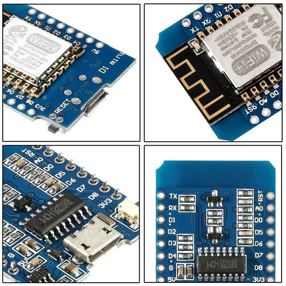 Мини WiFi макетная плата ESP8266 ESP 12 ESP12 WeMos Mini D1 Wemos 11 на базе Pin 8266EX Micro On Digital 3 V USB M