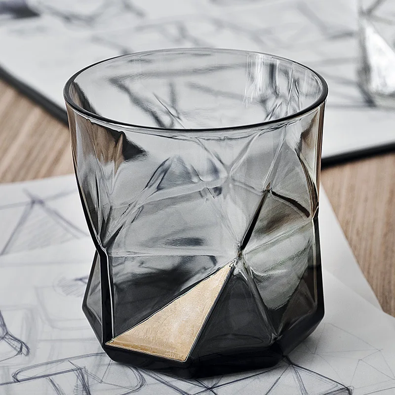 Whiskey Glass Cup Vodka Geometric Pattern Wine Juice Tumbler Viski Bardak Drinking Glasses Bar Club Party | Дом и сад