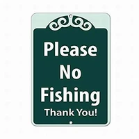 jesiceny new tin sign please no fishing thank you style 2 activity sign aluminum metal sign for wall decor 8x12 inch