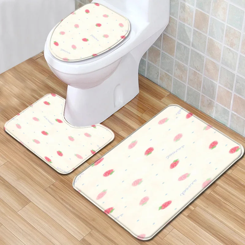 Zeegle 3 шт. коврик для ванной комплект Нескользящие коврики сиденье унитаза крышка